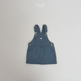 ［LINDO］Denim suspender one-piece