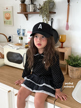 ［second moment］Dot lace collar tops
