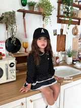 ［second moment］Dot lace collar tops