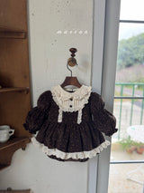 ［marron］Rose lace rompers