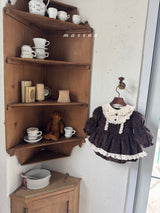 ［marron］Rose lace rompers