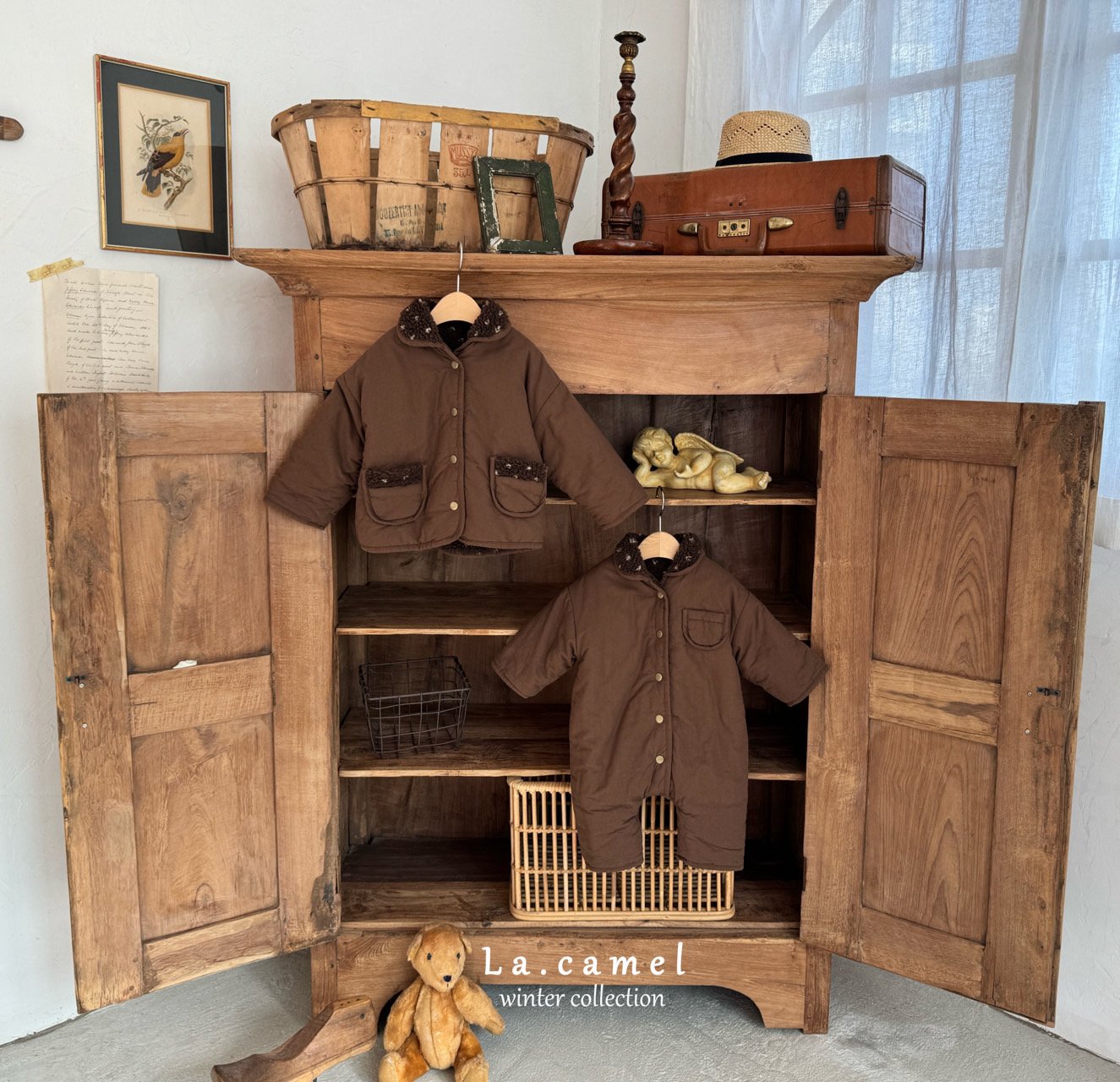 ［La.camel］Brownie  reversible padding suit