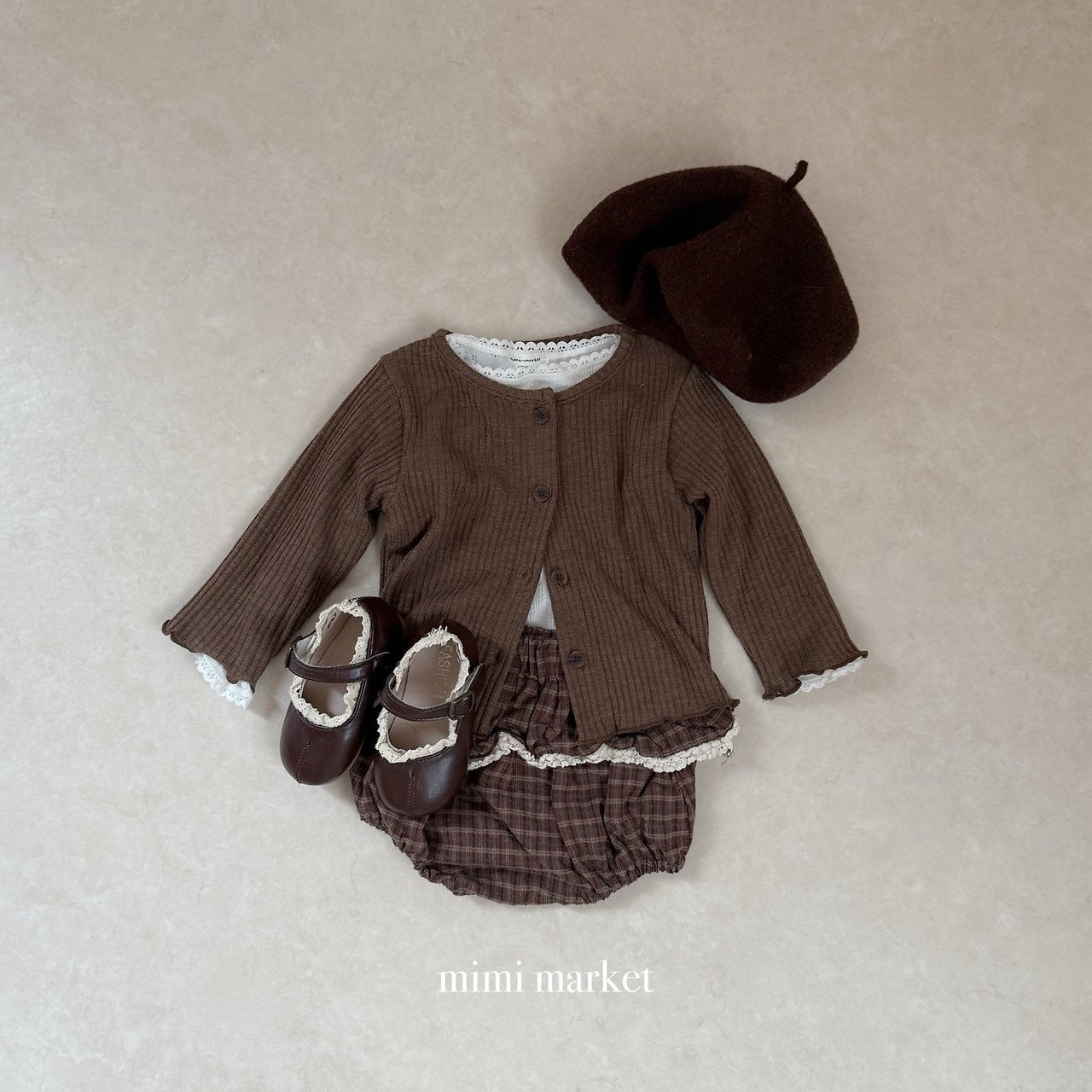 ［mimi market］Liz rib cardigan
