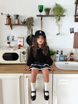 ［second moment］Dot lace collar tops