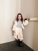 ［comma］Puff ribbon cardigan