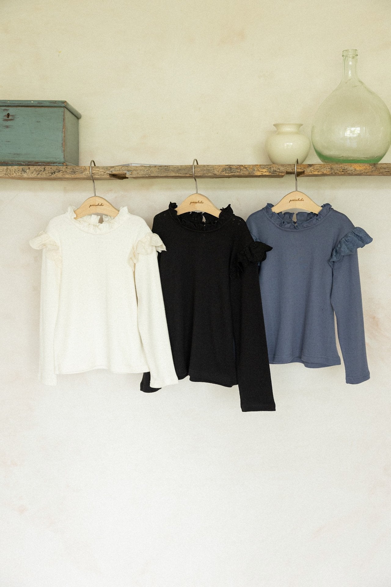 ［perrobebe］Laurel lace tee