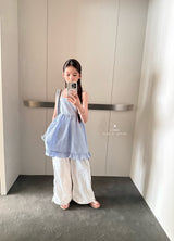 ［comma］Check back open one-piece