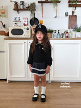 ［second moment］Dot lace collar tops