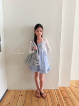 ［comma］Check back open one-piece