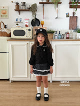 ［second moment］Dot lace collar tops