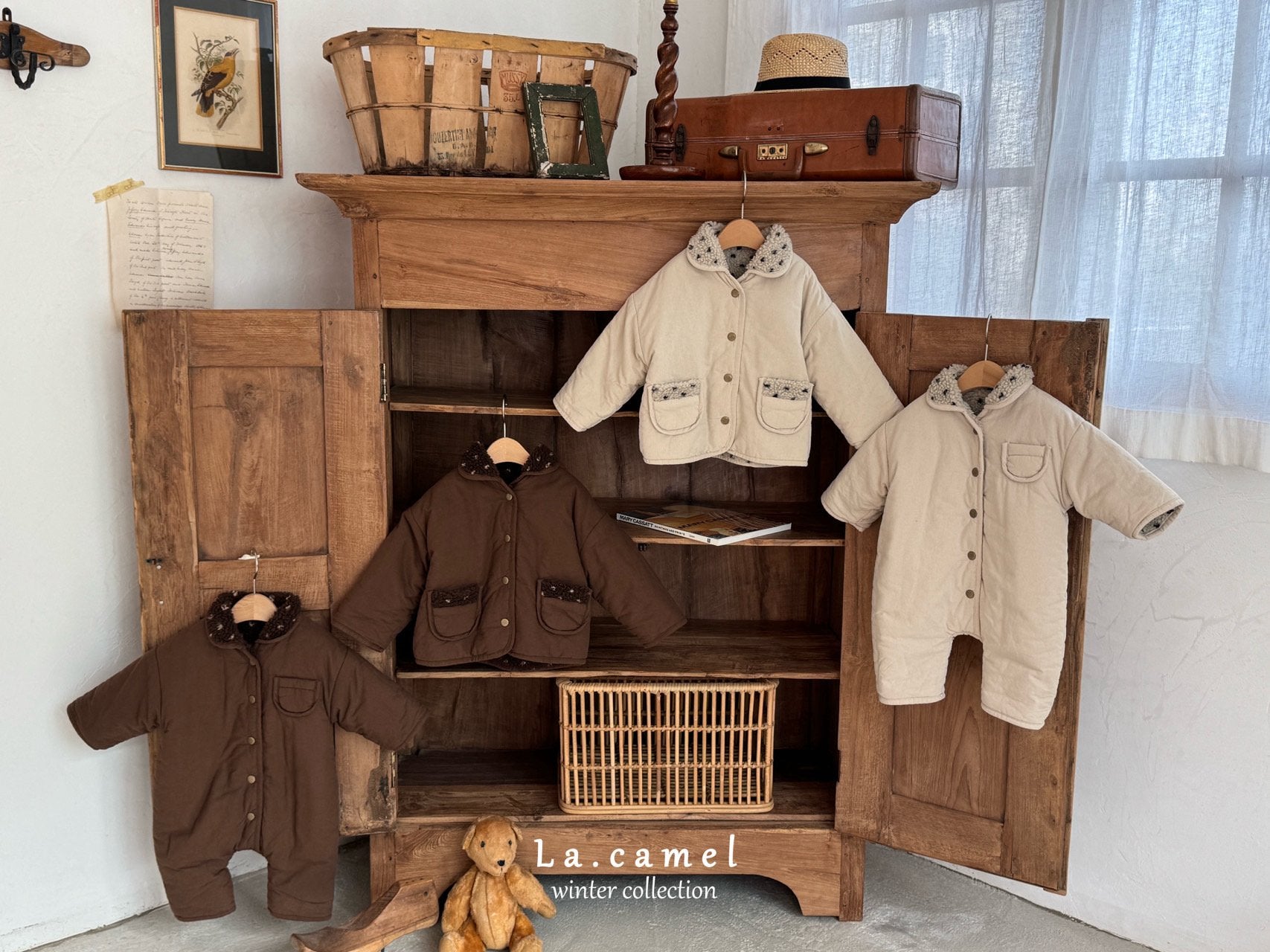 ［La.camel］Brownie  reversible padding suit