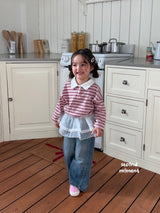 ［second moment］Stripe collar tops