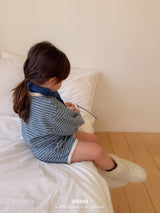 ［BANANAJ］Knit stripe mtm