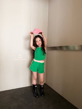 ［comma］Two tone halter camisole