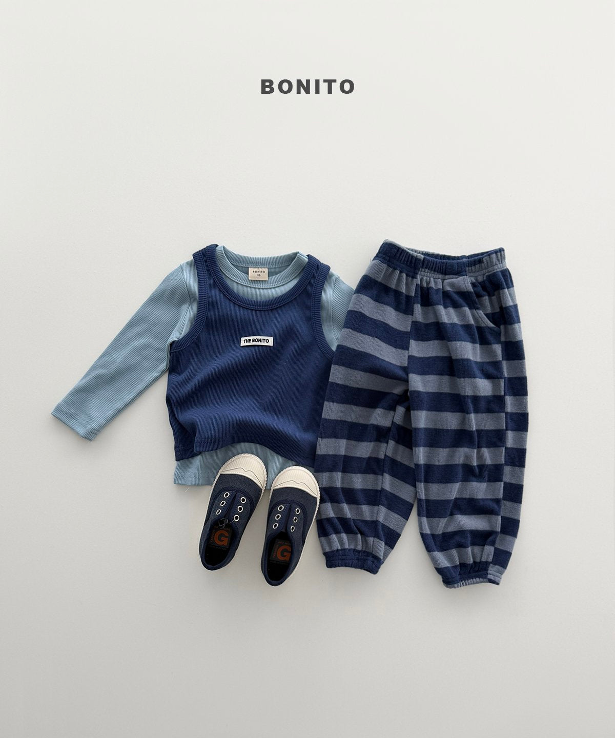 ［Bonito］Stripe jogger pants