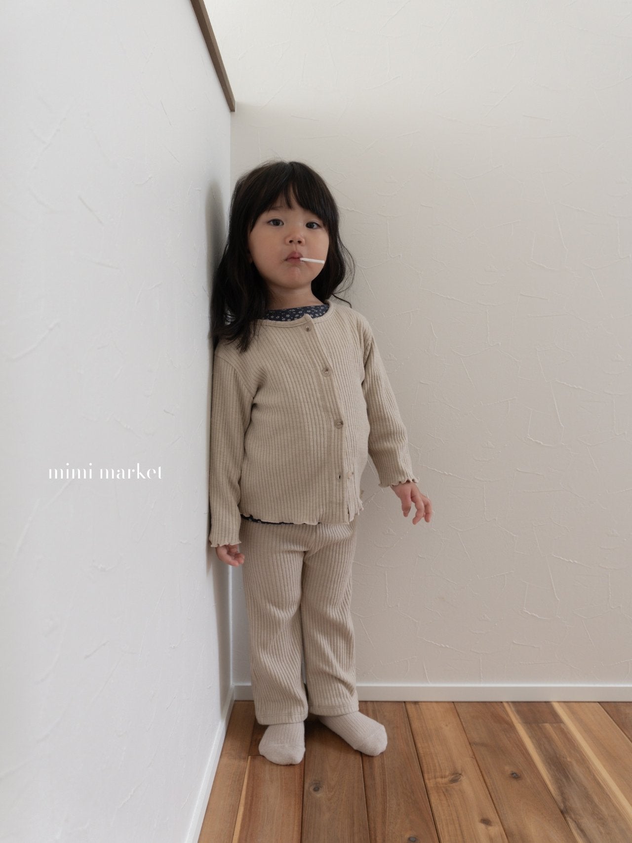［mimi market］Liz rib cardigan
