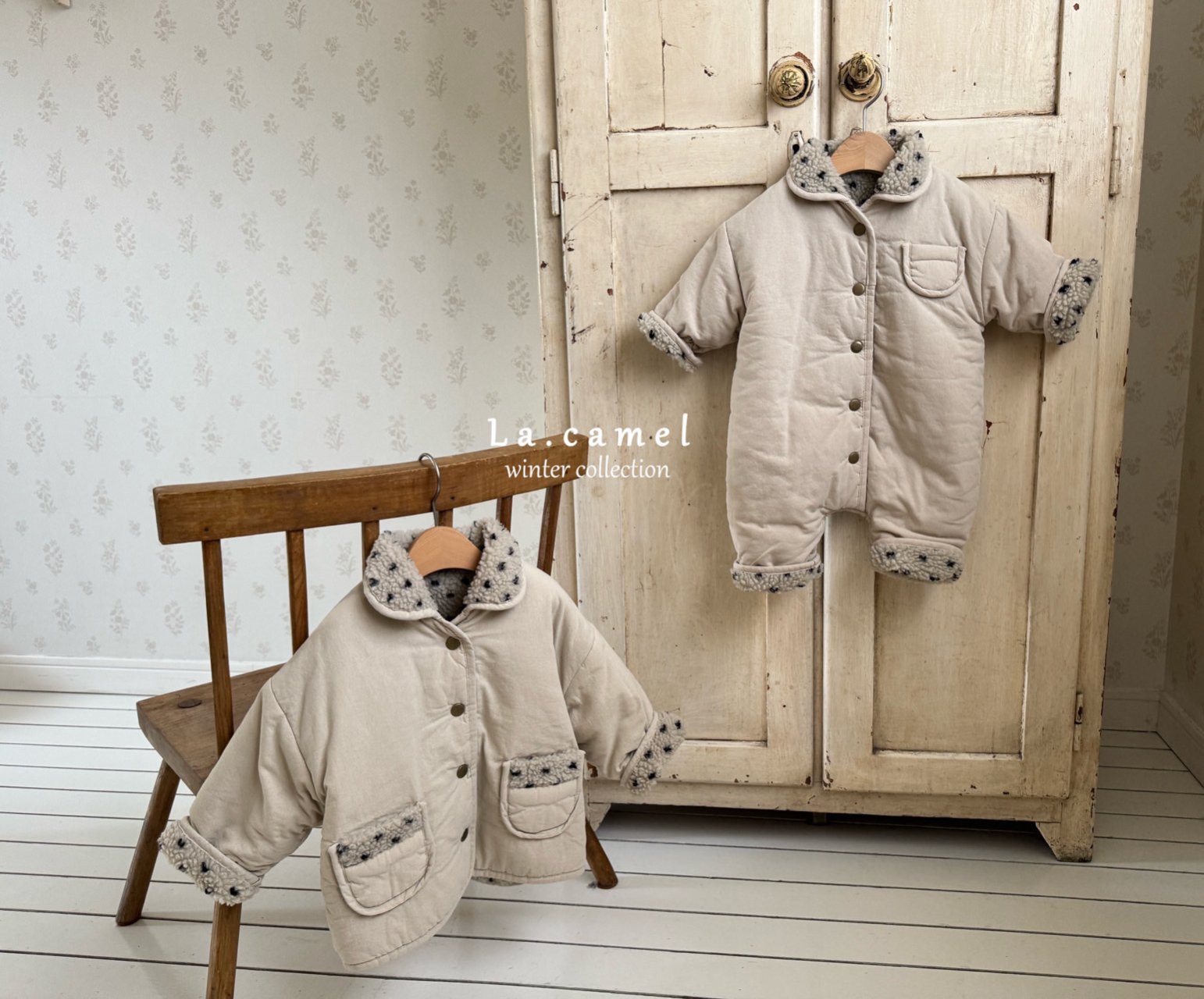 ［La.camel］Brownie  reversible padding jacket