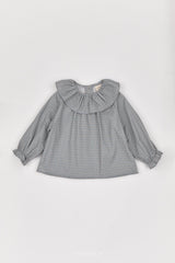 ［The beige］Flower Blouse