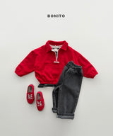 ［Bonito］Collar half zip up