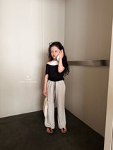 ［comma］Halter layered tee