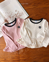 ［momo ann］Dot frill tops