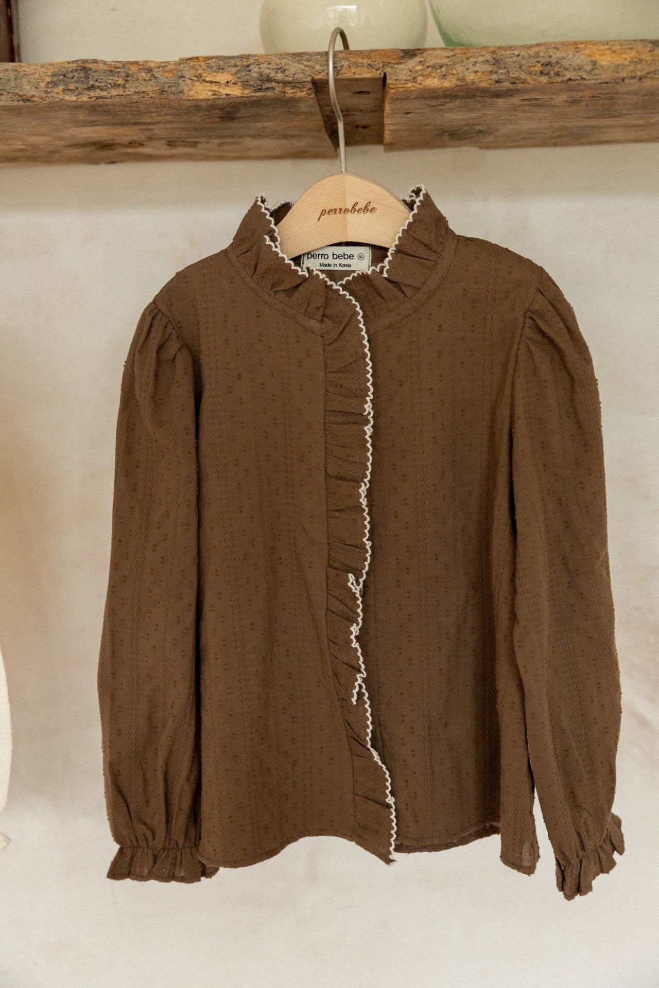 ［perrobebe］Agnes pico lace blouse
