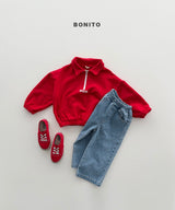 ［Bonito］Collar half zip up