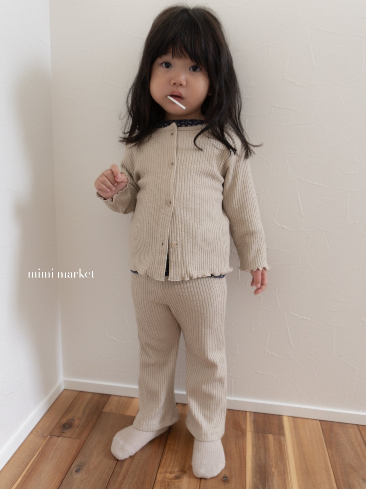 ［mimi market］Liz rib cardigan