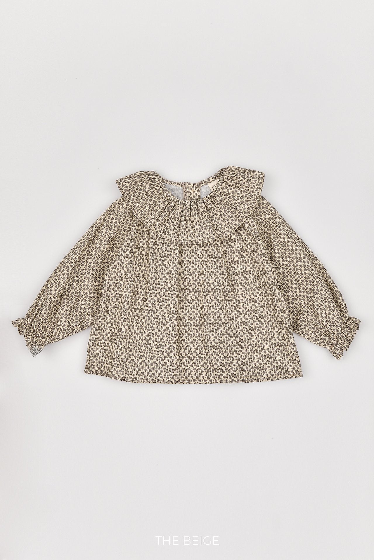 ［The beige］Flower Blouse