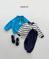 ［Bonito］Collar half zip up