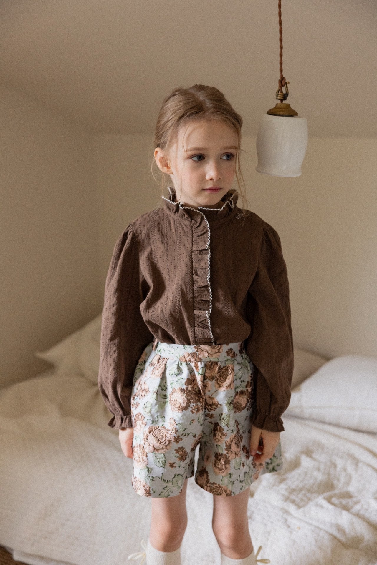 ［perrobebe］Agnes pico lace blouse