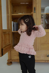 ［momo ann］Dot frill tops