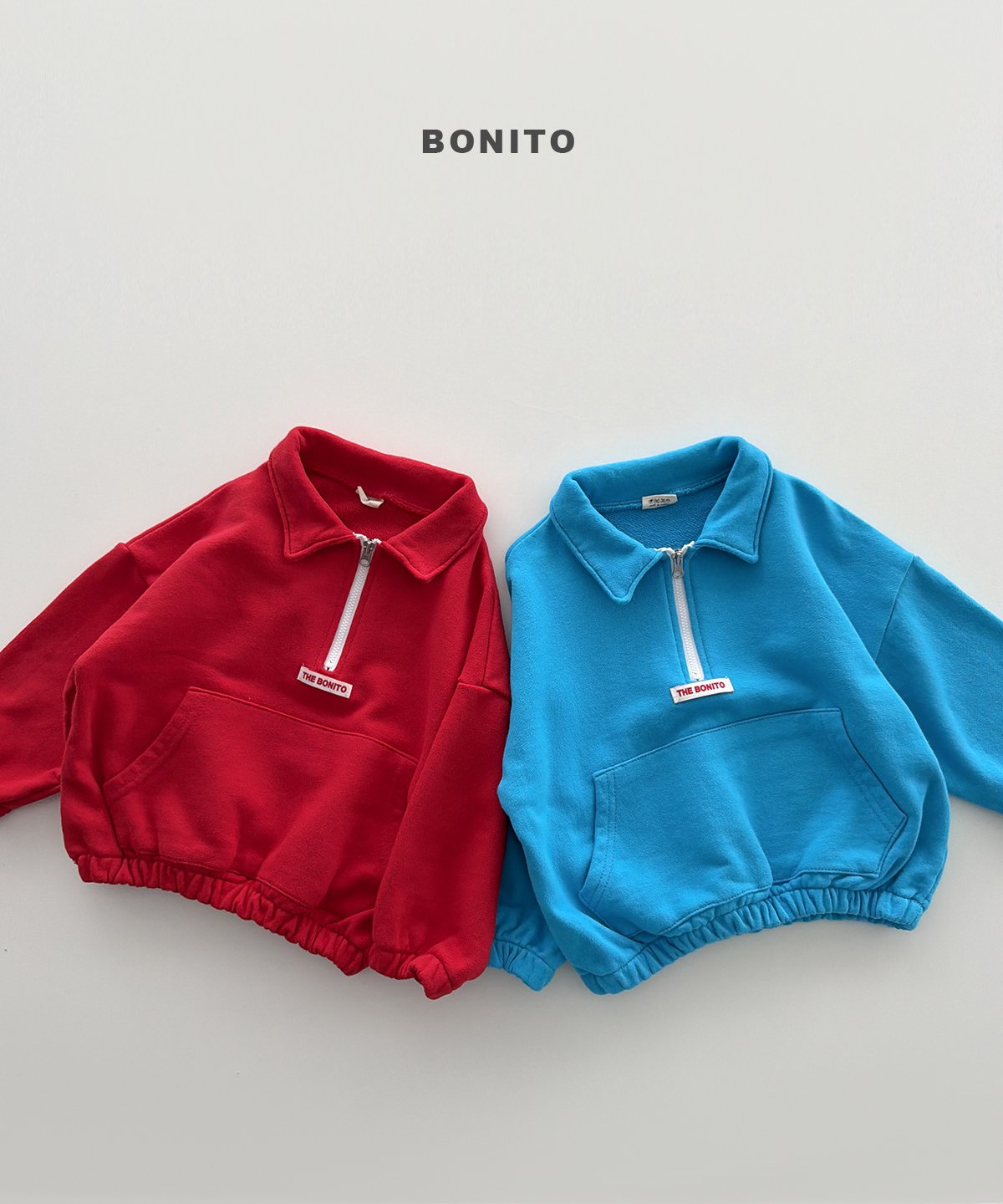 ［Bonito］Collar half zip up