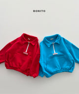 ［Bonito］Collar half zip up