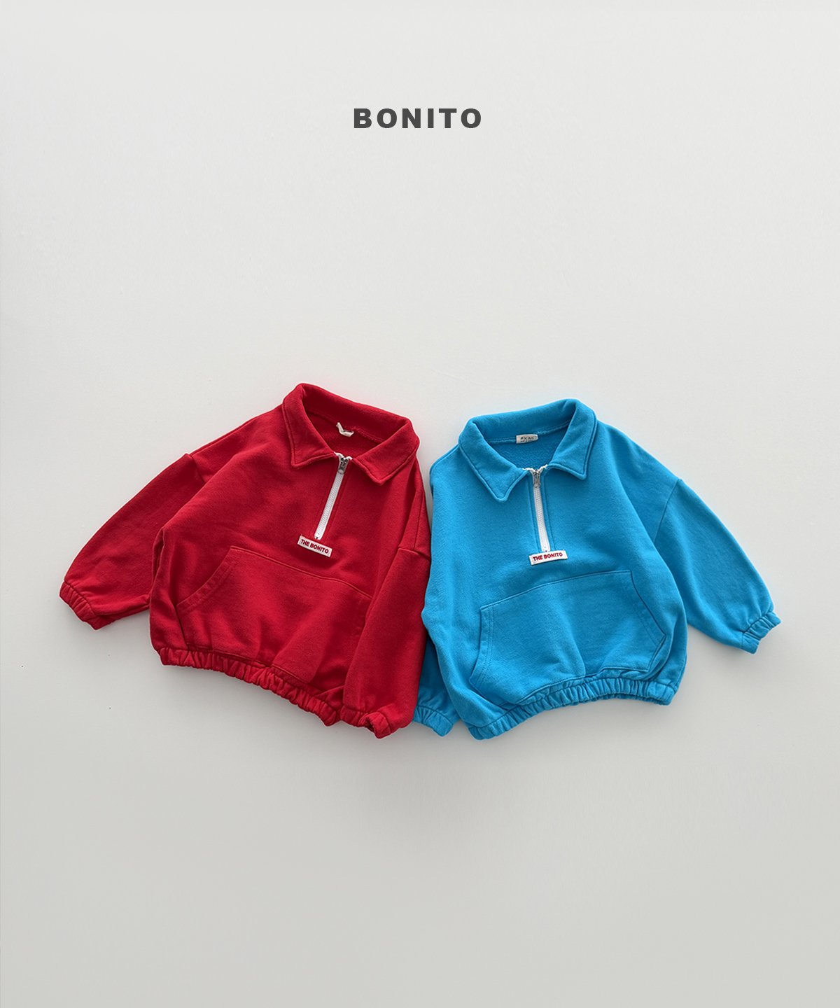 ［Bonito］Collar half zip up