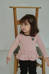 ［momo ann］Dot frill tops