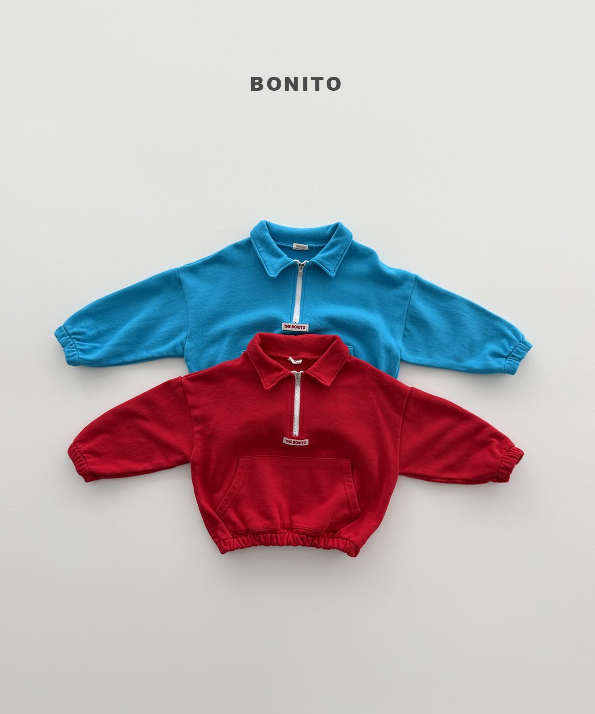 ［Bonito］Collar half zip up