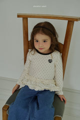 ［momo ann］Dot frill tops