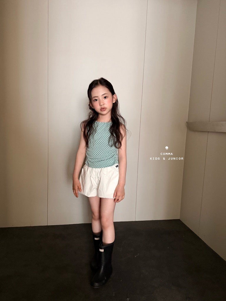 ［comma］Back open dot tee