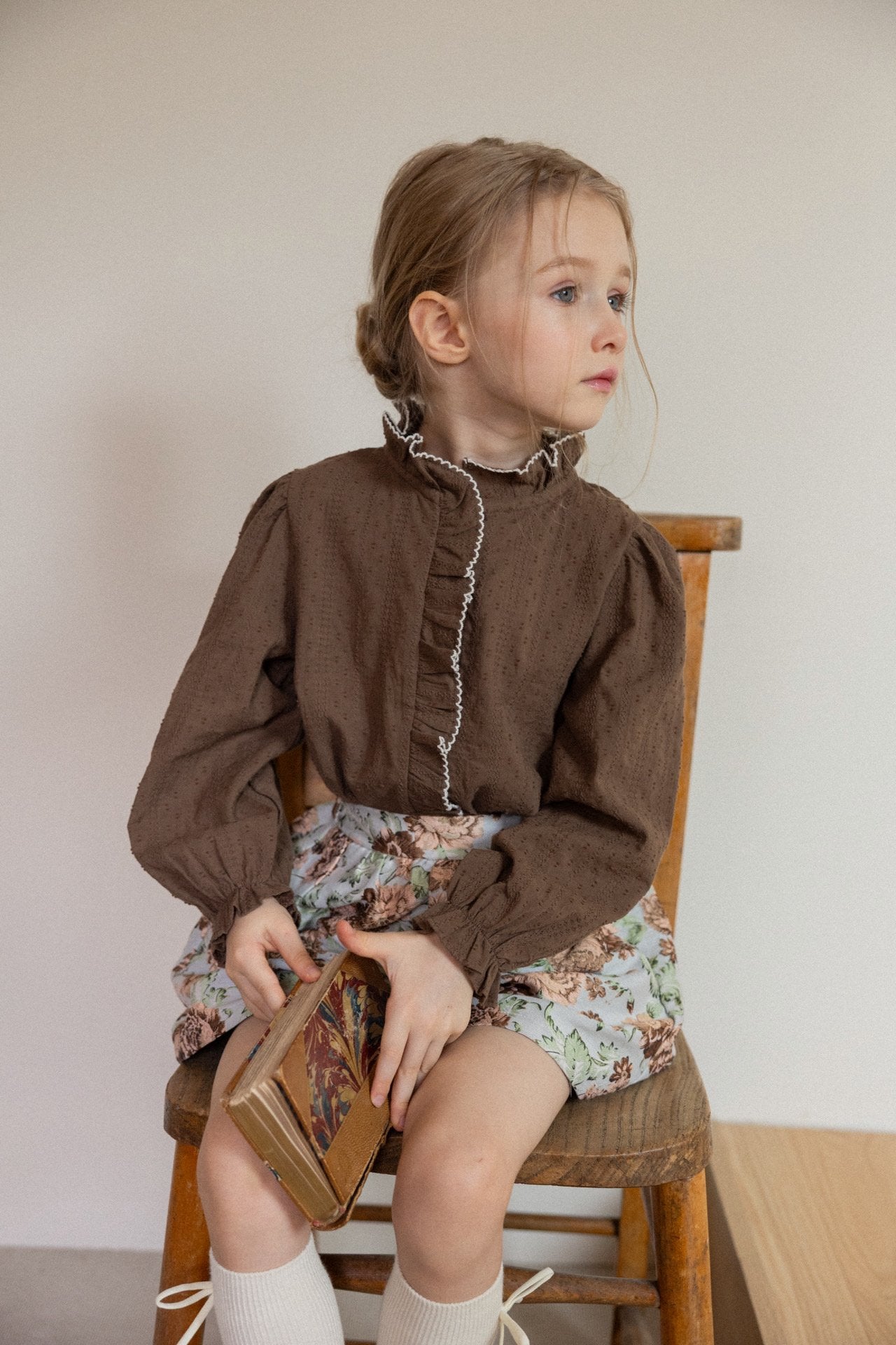 ［perrobebe］Agnes pico lace blouse