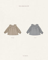 ［The beige］Flower Blouse