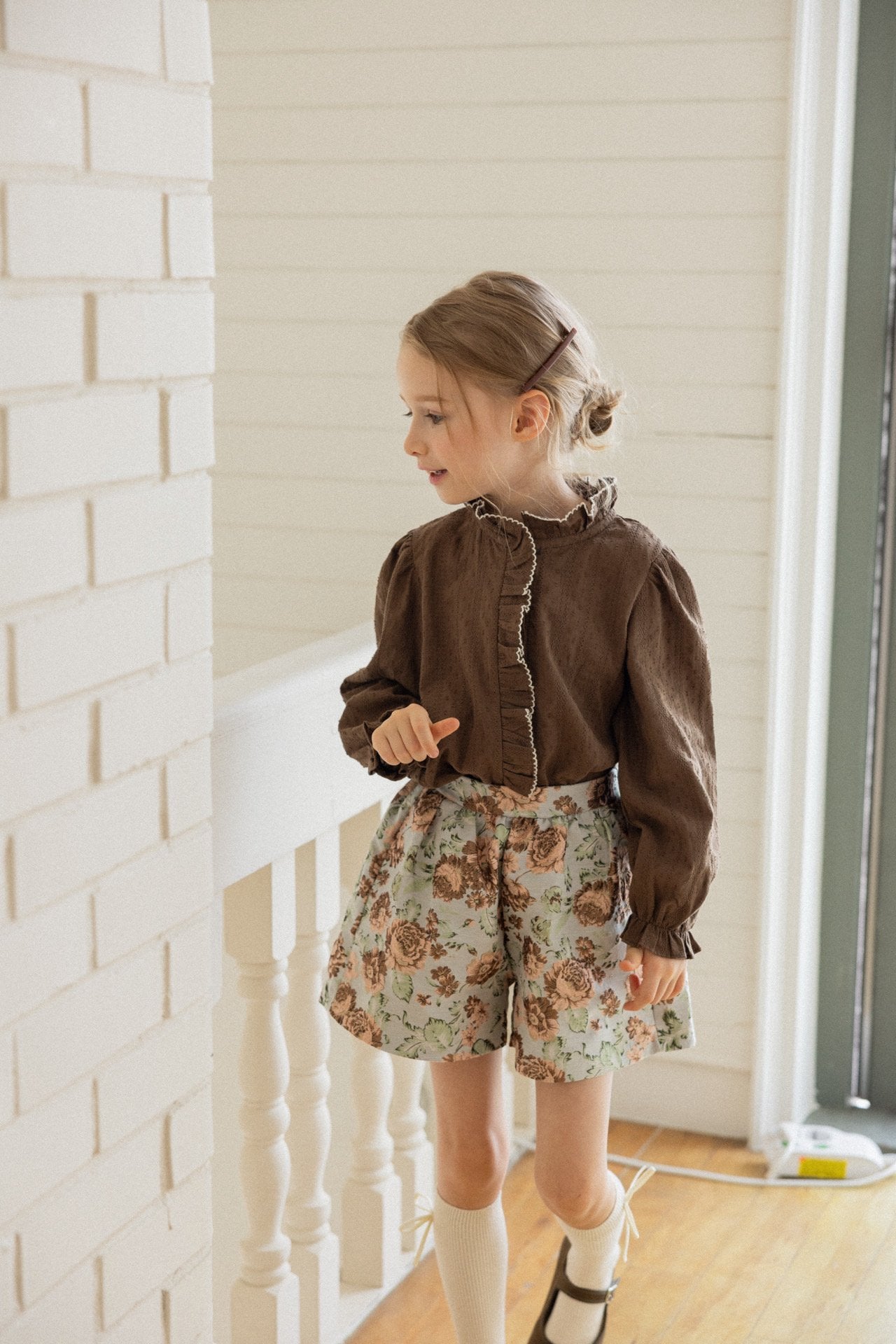 ［perrobebe］Agnes pico lace blouse