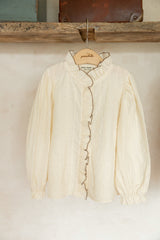 ［perrobebe］Agnes pico lace blouse