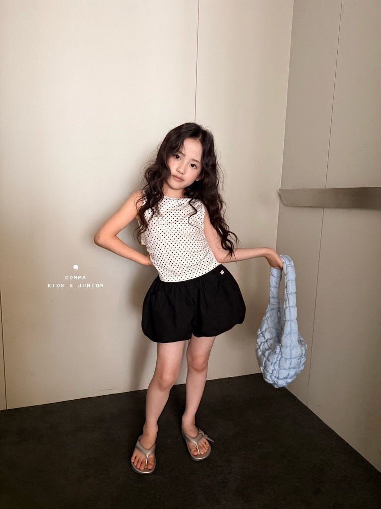 ［comma］Back open dot tee