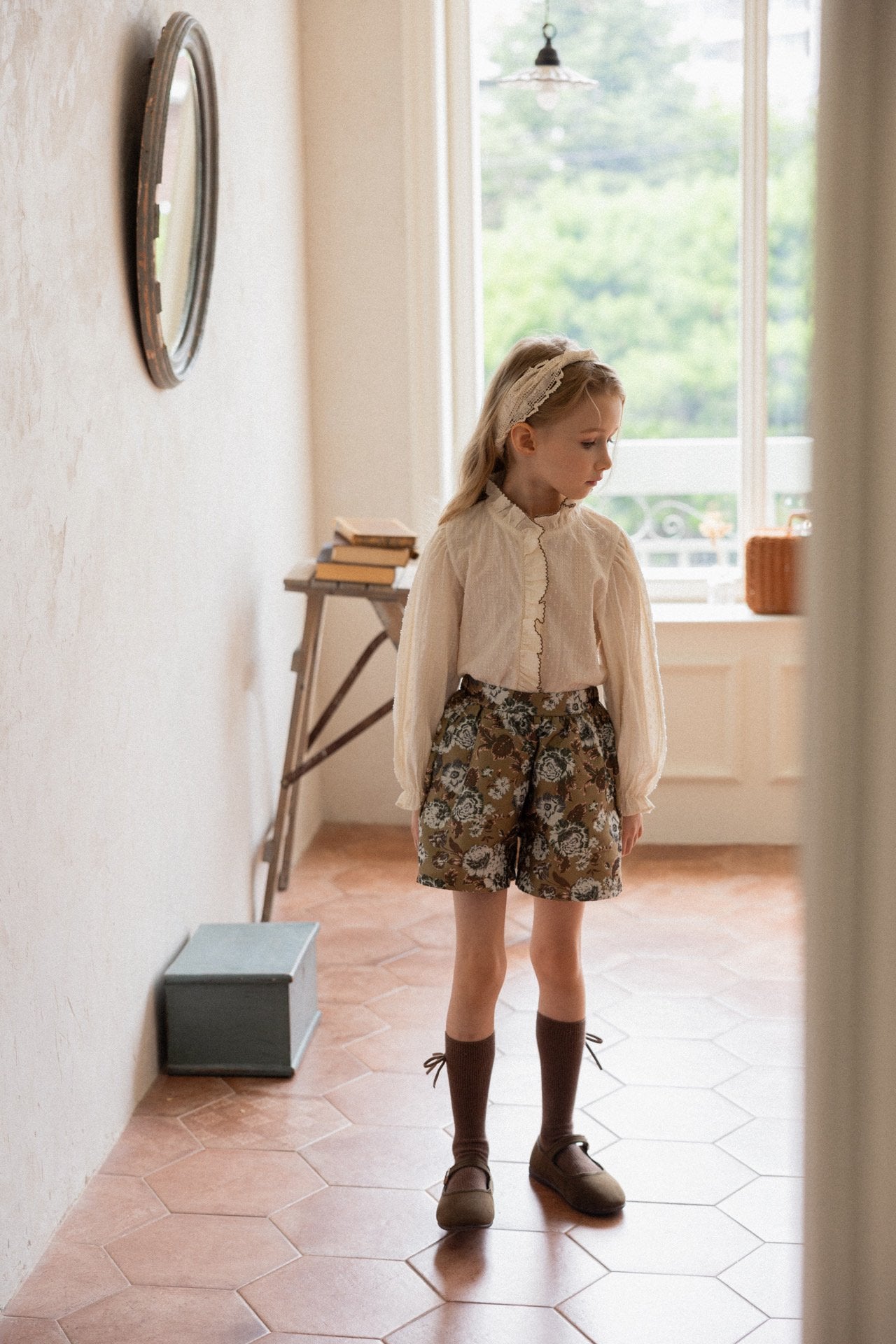［perrobebe］Agnes pico lace blouse