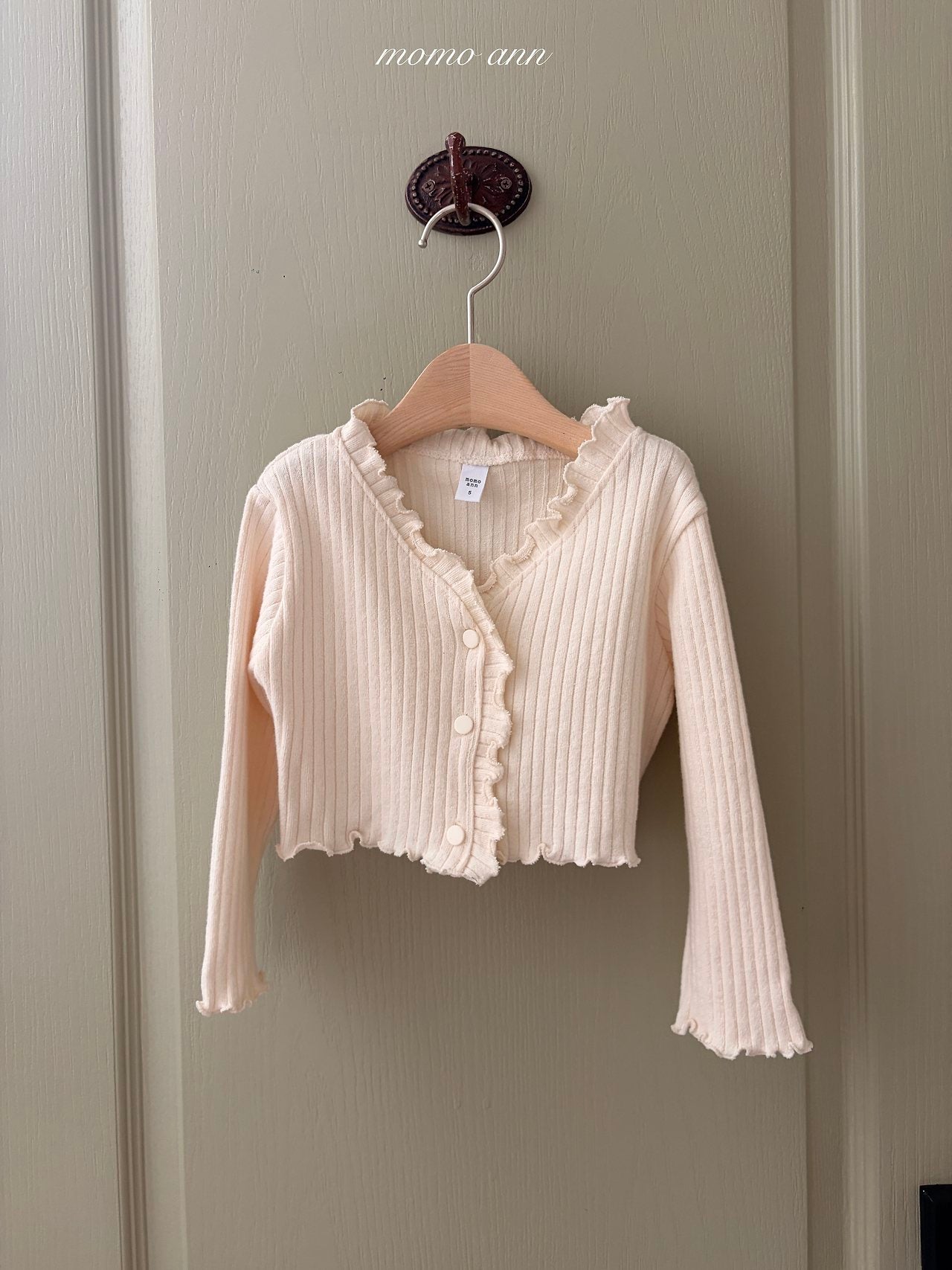 ［momo ann］Rib cardigan (adult)