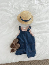 ［minirobe］Denim straw hat