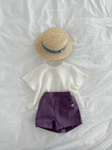 ［minirobe］Denim straw hat