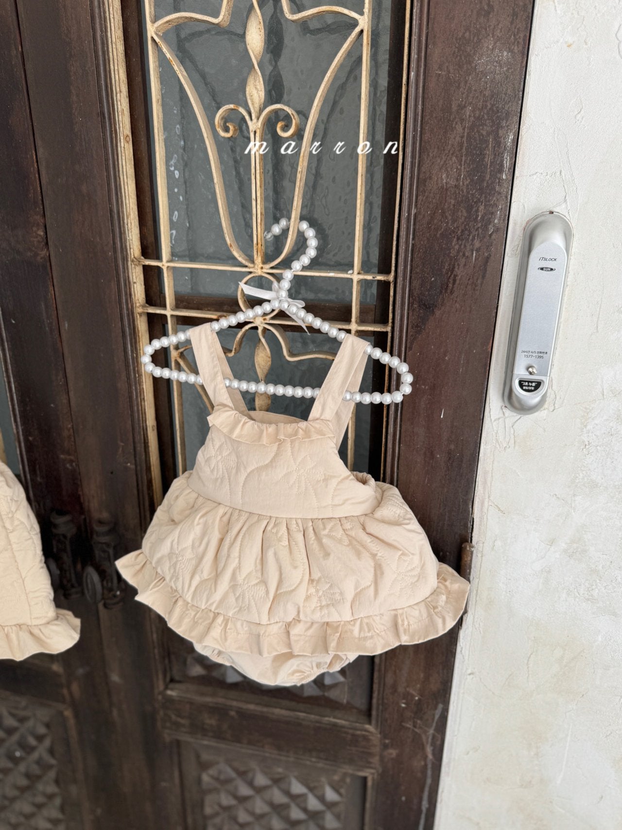 ［marron］Quilting frill rompers