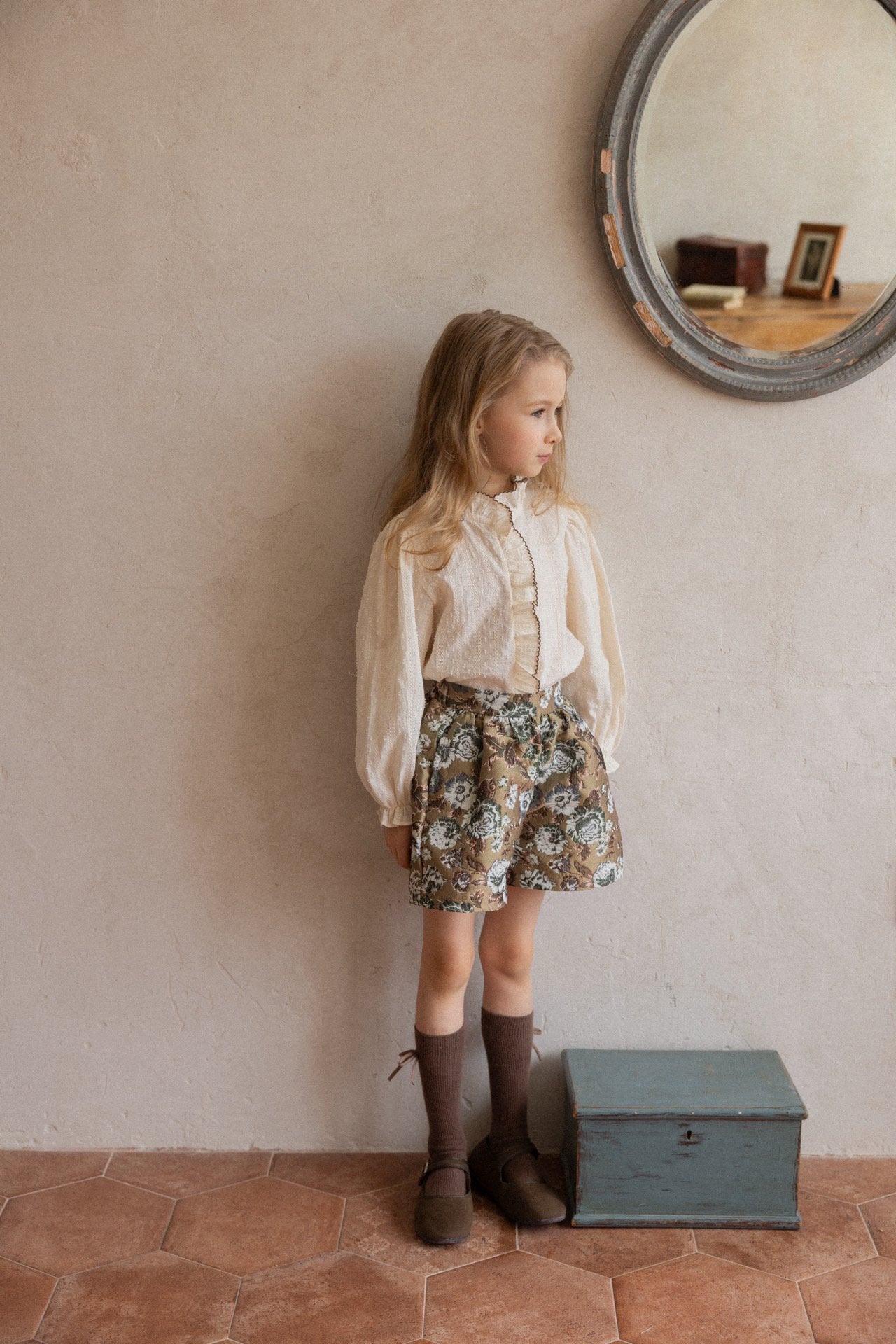 ［perrobebe］Agnes pico lace blouse